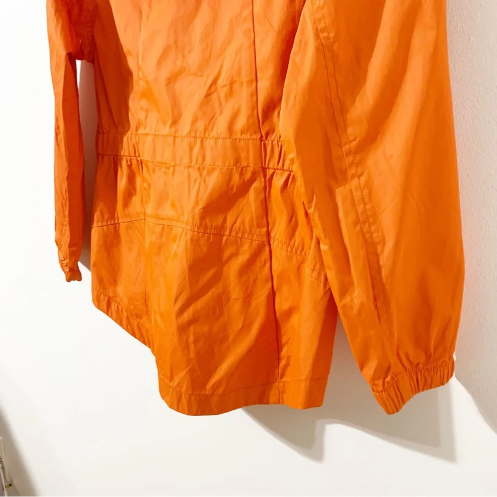Gap Full Front Zip Hooded Windbreaker Jacket Elastic Cuffs and Cinched Back 🧡